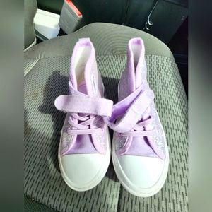Girl glitter high top sneaker